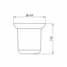  Колба для йоржика Lidz Oreo 0520 (матове скло) LDORE0520CRM37455 Chrome 