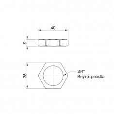  Контргайка SD Plus 3/4