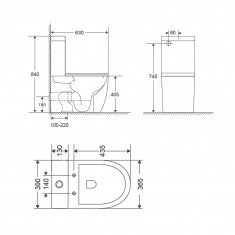  Унітаз-компакт Qtap Robin Ultra Quiet безободковий з сидінням Soft-close QT13222128AUQ1W 