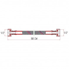  Шланг гнучк. нерж. обплет. силікон L-80cм. 1/2