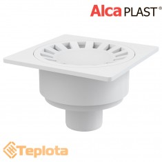  Alcaplast Зливний трап APV16 150х150/50 мм, білий, решітка з пластику, мокрий гідрозатвор 