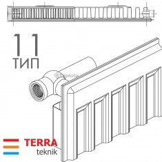  Радіатор сталевий TERRA teknik 11 500x1600 