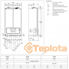  Конденсаційний газовий котел Immergas VICTRIX TERA V2 28 EU (двоконтурний, 24 кВт опалення, 28 кВт ГВП) 