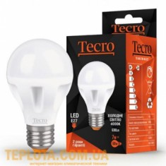 Світлодіодна лампа Tecro LED A60 7W E27 4000K (T2-A60-7W-4K-E27) 