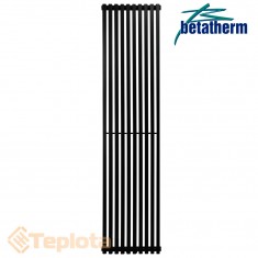  Вертикальний радіатор Betatherm BQ Quantum 1 1800x485, чорний (дизайнерський радіатор) 