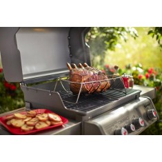  Weber 6469 Підставка для реберець та сітка-корзинка для жарки, нержавіюча сталь 