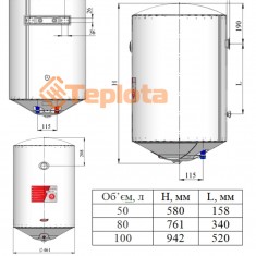  Водонагрівач WHP JACK 100 (сухий тен) WHP від Nova Tec 