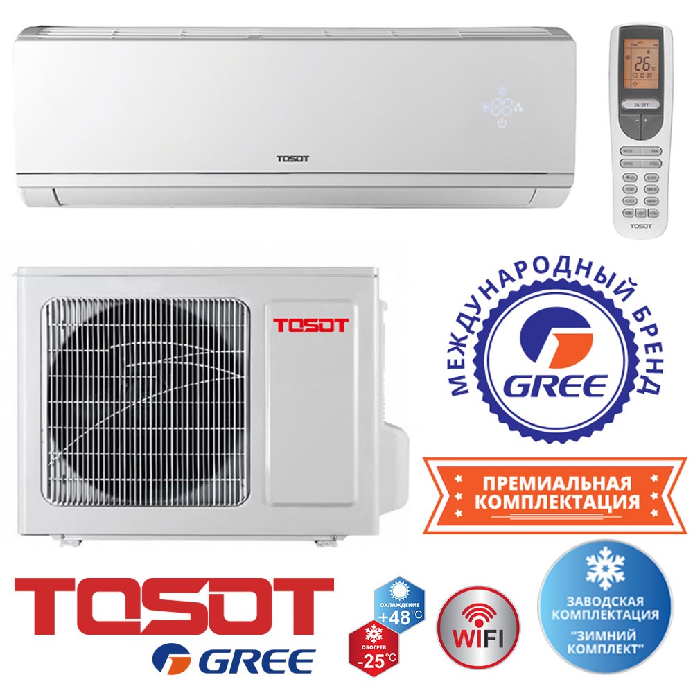 Купити Кондиционер инверторный TOSOT GL-12WF (TOSOT HANSOL Winter Inverter  - работа до -25оС) у разділі Кондиціонер спліт - система. ✈ Доставка по  Україні. Краща ціна 0 грн. у магазині Теплота Харків. | Теплота Харків