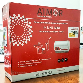  Проточний електричний водонагрівач ATMOR In-Line 12 кВт Multi (АТМОР In line 12kW) 