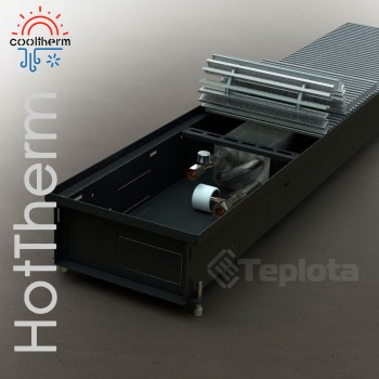  Внутрішньопідлоговий конвектор CoolTherm HotTherm 110х200х1250 із природною конвекцією. Решітка в комплекті. 