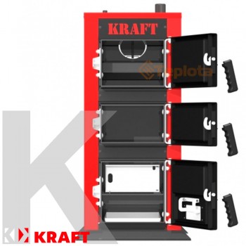  Котел твердопаливний Kraft K 16 кВт з автоматикою (Котел Крафт Модель К) 