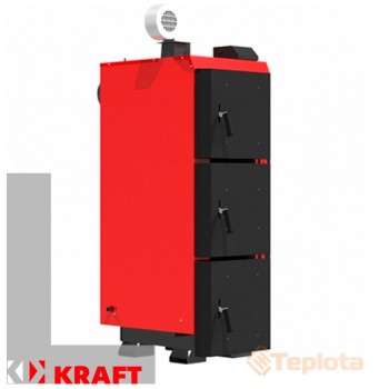  Котел твердопаливний Kraft L 25 кВт з автоматикою (Котел Крафт Л - верхнього горіння) 