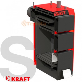  Котел твердопаливний Kraft S 30 кВт з автоматикою (Котел Крафт С - тривалого горіння) 
