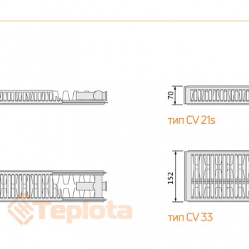  Радіатор сталевий Purmo Ventil Compact CV21s 400х600 (під замовлення 4-6 тижнів) 