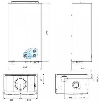  Газовий котел Nova Florida Vela compact CTFS 24 - AF арт. CVLU32CA24, двоконтурний 