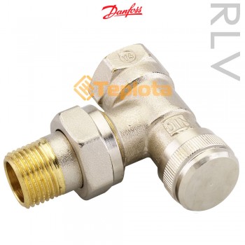 Danfoss RLV-15 Кран запірний 1/2 кутовий, нижній (003L0143) | Teplota™