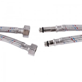 Гибкие шланги для смесителя гайка 1/2'' - Штуцер M10 (60 см) 2 шт